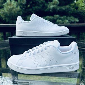 Adidas Advantage Base Women's Athletic Tennis Shoe White Sneaker Trainer #510